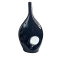 Ver imagem 1 de Ornamento vaso garrafa preto médio de cerâmica moderno