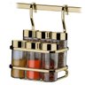 Porta Temperos 7 Peças Suporte Porta Condimentos Para Barra - Dourado - 1
