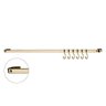 Barra Piatina de Cozinha Porta Utensílios 45cm Com 6 Ganchos - Dourado - 1