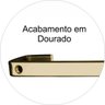 Barra Piatina de Cozinha Porta Utensílios 30cm Com 6 Ganchos - Dourado - 6