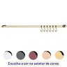 Barra Piatina de Cozinha Porta Utensílios 30cm Com 6 Ganchos - Dourado - 7