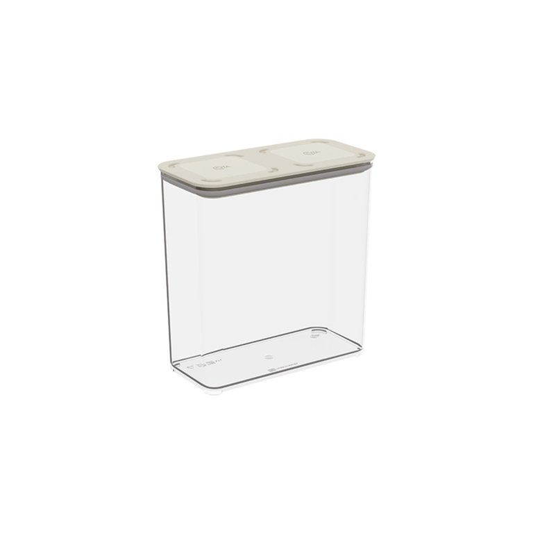 Pote Retangular Hermético Coza Modo Capacidade 2,7l Cor Light Gray