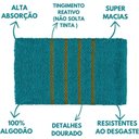 Ver imagem 5 de Jogo de Toalha Montreal 2 Banhão + 2 Rosto + 2 Tapete Piso Luxuoso 100% Algodão Verde Claro