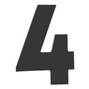 Ver imagem 1 de Número Residencial de Alumínio Composto Preto Nº 4 - PR3000/4 - PINCEIS ATLAS Número Residencial de 