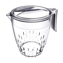 Jarra Para Suco ou Água Modelo Trama 3 Litros - Transparente - 1