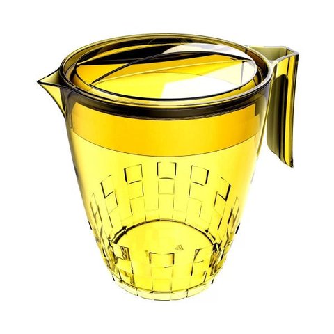 Jarra Para Suco ou Água Modelo Trama 3 Litros - Amarelo