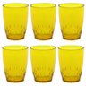 Jogo de Copos 6 Peças Trama Translúcido Color - Amarelo - 1