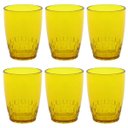 Ver imagem 1 de Jogo de Copos 6 Peças Trama Translúcido Color - Amarelo