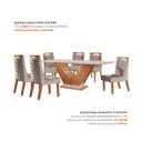 Ver imagem 6 de Conjunto Mesa de Jantar 6 Cadeiras 180cm com Tampo de Vidro
