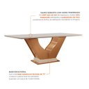 Ver imagem 7 de Conjunto Mesa de Jantar 6 Cadeiras 180cm com Tampo de Vidro