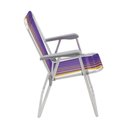 Ver imagem 4 de Kit 6 Cadeira de Praia Camping Alumínio Samoa Roxo Tramontina