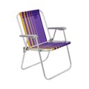 Ver imagem 3 de Kit 6 Cadeira de Praia Camping Alumínio Samoa Roxo Tramontina