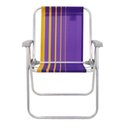 Ver imagem 2 de Kit 6 Cadeira de Praia Camping Alumínio Samoa Roxo Tramontina