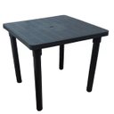 Ver imagem 1 de Kit 1 Mesa Quadrada Preta + 4 Cadeira Bistrô Preta 182kg