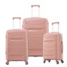 Kit Malas de Viagem 3 peças em Polipropileno Algarve Rose Rodinha Simples SEANITE - 1