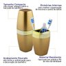 Porta Escova de Dente Banheiro Lavabo Luxo - Dourado - 4