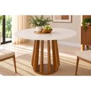 Ver imagem 1 de Mesa Cozinha Pitanga Madeira c/Vidro 120cm Madeira/Offw Cimol