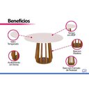 Ver imagem 4 de Mesa Cozinha Pitanga Madeira c/Vidro 120cm Madeira/Offw Cimol