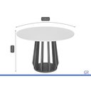 Ver imagem 3 de Mesa Cozinha Pitanga Madeira c/Vidro 120cm Madeira/Offw Cimol