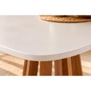 Ver imagem 5 de Mesa Cozinha Pitanga Madeira c/Vidro 120cm Madeira/Offw Cimol