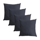 Ver imagem 1 de Kit 4 Capas para Almofada em Veludo Liso Quadrada Várias Cores Cor: Cinza Chumbo