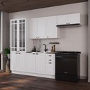 Ver imagem 1 de Armário de Cozinha Modulada Compacta Fidelitá Nara 100% MDF 4 Peças 280cm 12 Portas 2 Gavetas sem