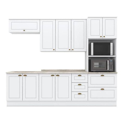 Cozinha Modulada Nova York 7 Peças Branco Hp - Henn