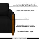 Ver imagem 4 de Kit 2 Poltronas Decorativas Pés Madeira Maceió Veludo Preto - Gran Belo