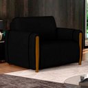 Ver imagem 2 de Kit 2 Poltronas Decorativas Pés Madeira Maceió Veludo Preto - Gran Belo