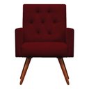 Ver imagem 2 de Kit Namoradeira + 1 Poltronas Decorativas Nina Capitonê Suede Vinho - Dominic Decor