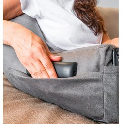 Encosto Almofada com Apoio Lombar e Braços Ergonomico Longevitech - 4