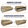 Sofá Cama Baú Ravello sem Caixa 2,76m Linho 3 Lugares - 5