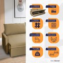 Ver imagem 3 de Sofá Cama Baú Ravello sem Caixa 2,76m Linho 3 Lugares