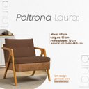 Ver imagem 7 de Poltrona Decorativa para Sala Recepção Consultório Escritório Cadeira Laura Corino Peroba com Linho