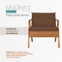 Ver mais imagens de Poltrona Decorativa para Sala Recepção Consultório Escritório Cadeira Laura Corino Peroba com Linho