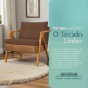 Ver imagem 6 de Poltrona Decorativa para Sala Recepção Consultório Escritório Cadeira Laura Corino Peroba com Linho