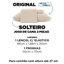 Ver imagem 6 de Jogo de Cama Solteiro Liso Toque de Seda Jolitex 300 Fios