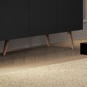 Ver imagem 3 de Aparador Buffet Encanto - 4 Portas com Pés Retrô em Mdp-mdf Preto - Lukaliam Móveis Preto