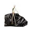 Ver imagem 1 de Peça Decorativa de Metal e Obsidiana Preto e Dourado 19cm RAT0005 BTC