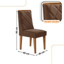 Ver imagem 3 de Mesa de Jantar Diane 120cm Tampo Mdf Laminado com 4 Cadeiras Isadora Moderna Mobília