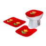 Jogo De Banheiro Padrão Tulipa Vermelho - 1