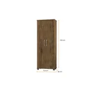 Ver imagem 3 de Armário Multiuso 2 Portas com Rodízios Arezzo 