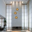 Ver imagem 3 de Lustre Pendente Para Sala Pé direito Duplo Trio Arabesques Marfim