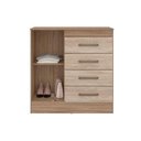 Ver imagem 4 de Cômoda Infantil Montevideu 1 Porta e 4 Gavetas Branco/Rosa - Demóbile