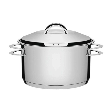 Caçarola Solar Solar Funda em Aço Inox Fundo Triplo com Tampa e Alças 28 Cm 8,4 L