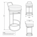 Ver imagem 3 de Banqueta Berlim Veludo Base Ferro Moderno Elegante Pés Apoio:Bronze