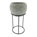 Ver imagem 1 de Cachepot de cerâmica com suporte de metal 30cm