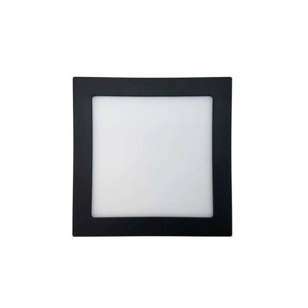 Plafon LED 20W 4000K Sobrepor Quadrado Preto 22,5cm Save Energy - 1