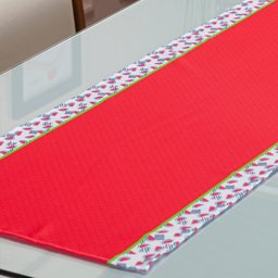 Caminho de Mesa Trilho Retangular Estampado 1,40 X 0,45 4 /6 Lugares Cozinha Sala Jantar Melância - 2