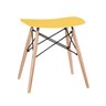 Banco Eames - Pés de madeira - Amarelo - 1